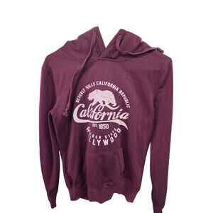 Maroon "California" Pullover Hoodie - ever hottie - S